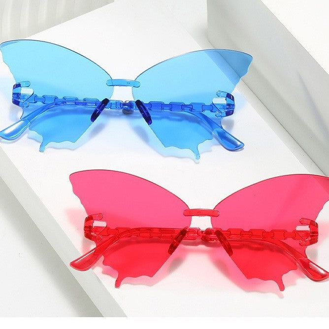 Wholesale Butterfly glasses integrated lens sunglasses